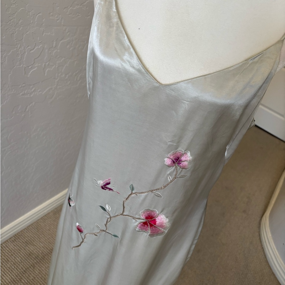 Y2K Vintage Embroidered Slip Dress Sz 14